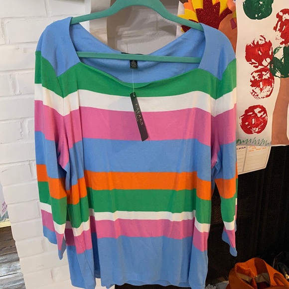 Lauren by Ralph Lauren striped cotton shirt - Picture 2 of 5